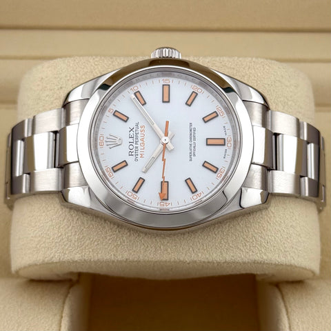 Rolex Milgauss Ref. 116400 | Full-Set 10/2014 | LC100 | Rolex Revision 2022 | 40mm | White Dial | Rare | Top | VIP