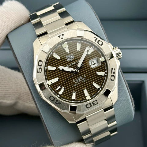 Tag Heuer Aquaracer Calibre 5 Ref. WAY2018.BA0927 | Full-Set 10/2025 | Unworn | Ungetragen | Automatic | 43mm | Brown Dial | Top