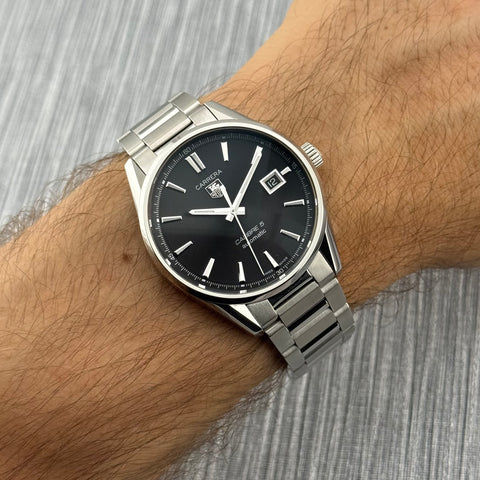 Tag Heuer Carrera Calibre 5 Ref. WAR211A.BA0782 | Full-Set 2019 | Serviced 06/2026 | 39mm | Black Dial | Top