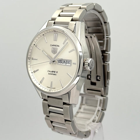Tag Heuer Carrera Calibre 5 Day-Date Ref. WAR201B.BA0723 | Full-Set 12/2019 | Automatic | 41mm | Silver Dial | Top | VIP