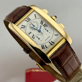Cartier Tank Américaine 18K Ref. 1730 | Full-Set 1996 | Erstkaufrechnung | 18K Gelbgold | Chronograph | Top Set