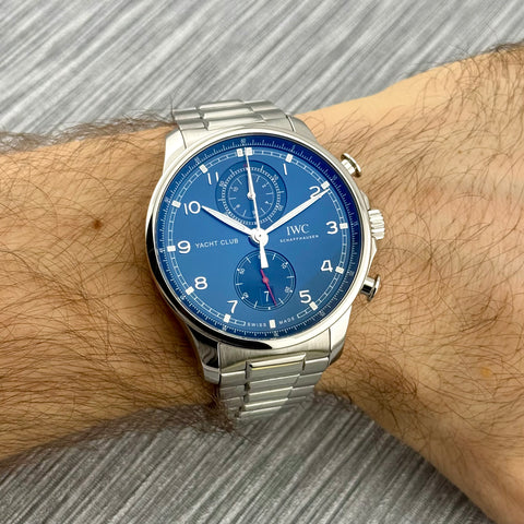 IWC Portugieser Yacht Club Chronograph Ref. IW390701 | Full-Set 12/2020 | IWC Garantie 12/2028 | Top Condition | Blue Dial