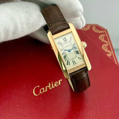 Cartier Tank Américaine Ref. W2607456 (2503) | Full-Set 2013 | 18K Roségold | 19×34,8 mm | Like New | Ladies | Damen | Top