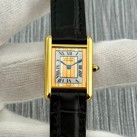Cartier Tank Vermeil Trinity Ref. 66001 | Tricolore | Trinity Dial | Quartz | 21x28mm | Ladies | VIP