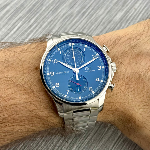 IWC Portugieser Yacht Club Chronograph Ref. IW390701 | Full-Set 12/2020 | IWC Garantie 12/2028 | Top Condition | Blue Dial