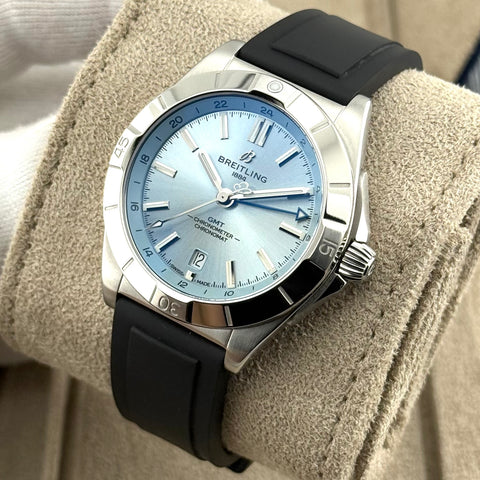 Breitling Chronomat Automatic GMT 40 Ref. P32398101C1S1 | Full-Set 09/2024 | Ice Blue Dial | Top Condition | VIP