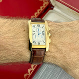 Cartier Tank Américaine 18K Ref. 1730 | Full-Set 1996 | Erstkaufrechnung | 18K Gelbgold | Chronograph | Top Set