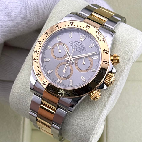 Rolex Daytona Bicolor Ref. 116523 | Full-Set 2014 | Unpolished | Grey Dial | 40mm | Top