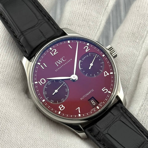 IWC Portugieser 7 Days Ref. IW500714 | Full-Set 06/2022 | Red Bordeaux Dial | Automatic | 42.3mm | Rare