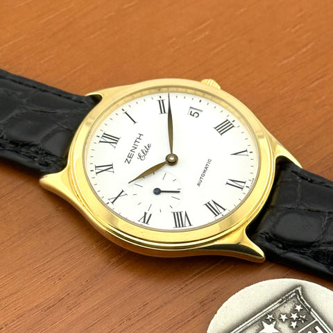 Zenith Elite Ref. 30.0040.680 | Full-Set 2000 | 18K (750er) Gelbgold | Automatic | Date | 36mm | Rare | Top | VIP