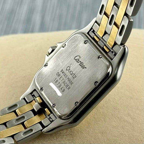 Cartier Panthère Ref. 187949 | 2-row 18k yellow gold | Vintage | 27x27mm | Quartz | Rare | Top
