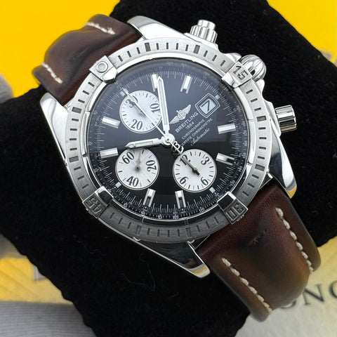 Breitling Chronomat Chronograph Evolution Ref. A13356 | Papiere 12/2008 | Serviced 01/2026 | 44mm | Black Dial | Top
