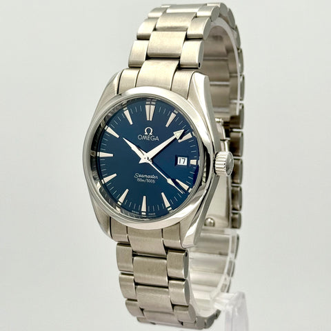 Omega Seamaster Aqua Terra Ref: 2518.80 | Full-Set 2007 | Quartz | 36mm | Blue Dial | Top