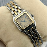 Cartier Panthère Ref. 187949 | 2-row 18k yellow gold | Vintage | 27x27mm | Quartz | Rare | Top