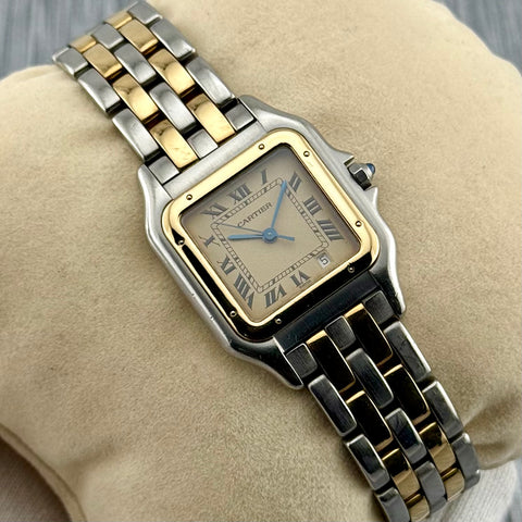 Cartier Panthère Ref. 187949 | 2-row 18k yellow gold | Vintage | 27x27mm | Quartz | Rare | Top