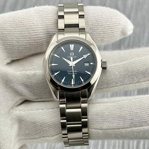 Omega Seamaster Aqua Terra Ref. 2577.80 | Full-Set 2008 | Quartz | 29mm | Blue Dial | Ladies