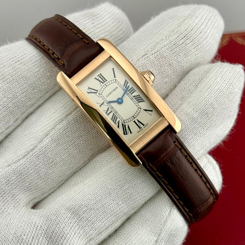 Cartier Tank Américaine Ref. W2607456 (2503) | Full-Set 2013 | 18K Roségold | 19×34,8 mm | Like New | Ladies | Damen | Top