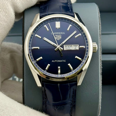 Tag Heuer Carrera Calibre 5 Day-Date Ref. WBN2012.FC6502 | Full-Set 03/2025 | Unworn | Blue Dial | 41mm | Top