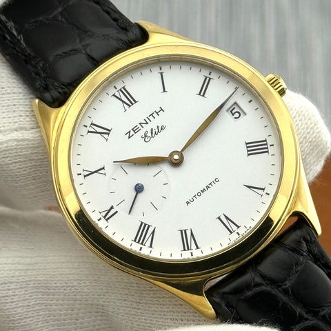 Zenith Elite Ref. 30.0040.680 | Full-Set 2000 | 18K (750er) Gelbgold | Automatic | Date | 36mm | Rare | Top | VIP