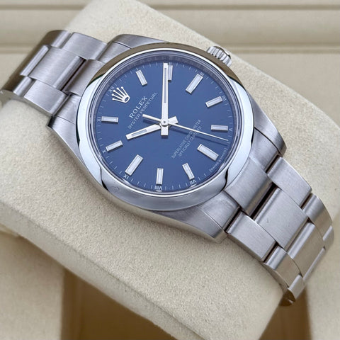 Rolex Oyster Perpetual 34 Ref. 124200 | Full-Set 2025 | NEU | LC100 | 34mm | Blue Dial | Automatic | VIP
