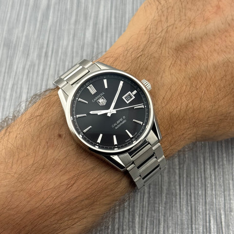 Tag Heuer Carrera Calibre 5 Ref. WAR211A.BA0782 | Full-Set 2019 | Serviced 06/2026 | 39mm | Black Dial | Top