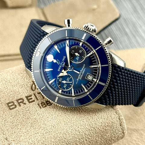 Breitling Superocean Heritage B01 Chronograph 42 Ref. AB0156161C1S1 | Full-Set 07/2025 | NEU | Unworn | 42mm | Blue Dial | VIP