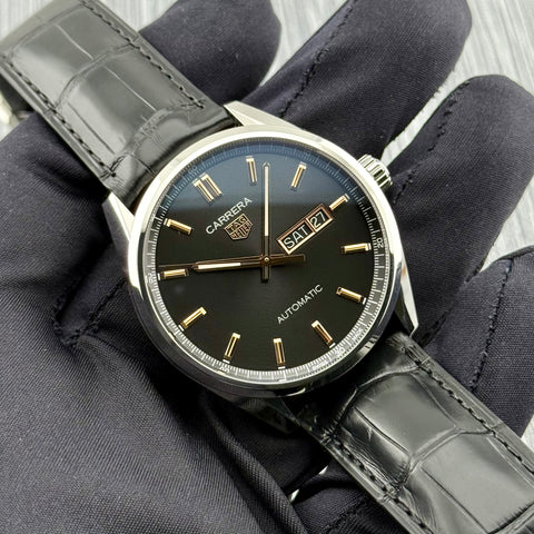 Tag Heuer Tag Heuer Carrera Calibre 5 Ref. WBN2013.FC6503 | Full-Set 04/2025 | Unworn | Tag Heuer Garantie 04/2027 | Black Dial | 41mm | Day-Date | Automatic | VIP