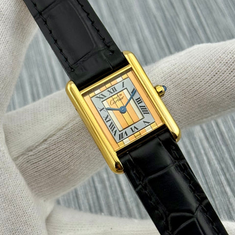 Cartier Tank Vermeil Trinity Ref. 66001 | Tricolore | Trinity Dial | Quartz | 21x28mm | Ladies | VIP
