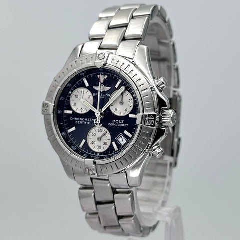 Breitling Colt Chronograph Ref. A73350 | Papiere 2002 | Quarz | 38mm | Black Dial | Top