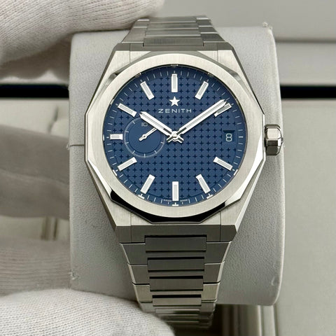 Zenith Defy Skyline 41 Ref. 03.9300.3620/51.I001 | Full-Set 02/2022 | Steel + Rubber Strap | 41mm | Blue Dial