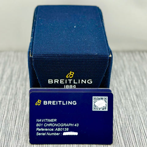 Breitling Navitimer B01 Chronograph 43 Ref. AB0138241G1A1 | Full-Set 04/2023 | Unworn | Ungetragen | Silver Panda Dial | Top