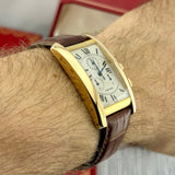 Cartier Tank Américaine 18K Ref. 1730 | Full-Set 1996 | Erstkaufrechnung | 18K Gelbgold | Chronograph | Top Set