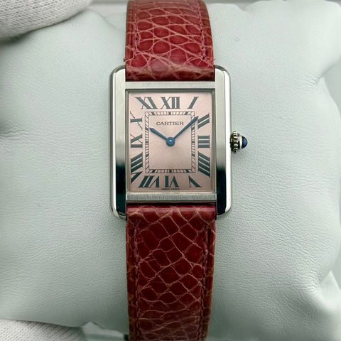 Cartier Tank Solo Ref. 3170 | Full-Set 2017 | | 31x24mm | Pink Dial | Quartz | Ladies | Rare