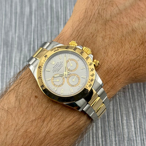 Rolex Daytona Bicolor Ref. 116523 | Full-Set 2014 | Unpolished | Grey Dial | 40mm | Top