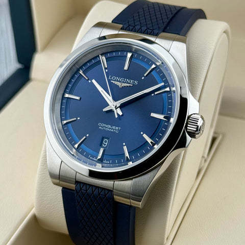Longines Conquest Ref. L38304929 | Full-Set 07/2025 | NEU | Unworn | Blue Dial | 41mm | VIP