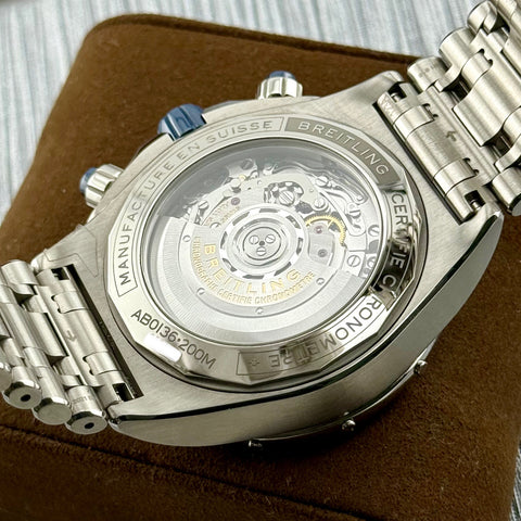 Breitling Super Chronomat B01 Chronograph Ref. AB0136161C1A1 | Full-Set 2021 | Blue Dial | Erstkaufrechnung | 44mm | Keramik Lünette | Top