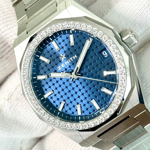 Zenith Defy Skyline Ref. 16.9400.670/51.I001 | Full-Set 10/2024 | Like New | Diamonds | Automatic | Blue Dial | 36mm
