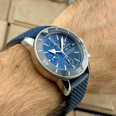 Breitling Superocean Heritage Chronograph 44 Ref. A13313161C1S1 | Full-Set 12/2024 | Like New | Chronograph | Blue Dial | Top