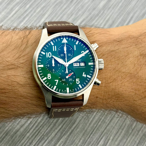 IWC Chronograph Pilots Watch Ref. IW378005 | Full-Set 08/2024 | Unworn | Ungetragen | Garantie 08/2032 | 43mm | Green Dial | Top