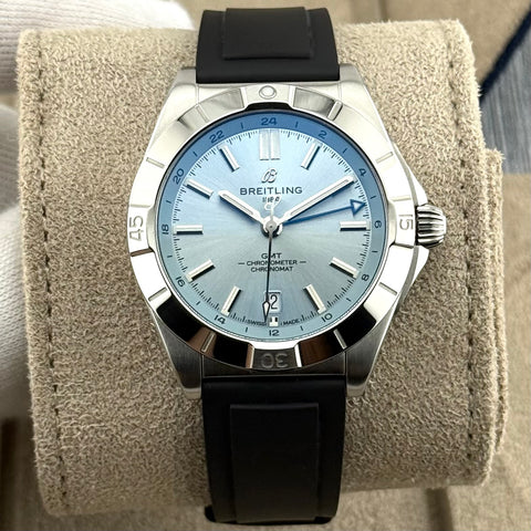 Breitling Chronomat Automatic GMT 40 Ref. P32398101C1S1 | Full-Set 09/2024 | Ice Blue Dial | Top Condition | VIP