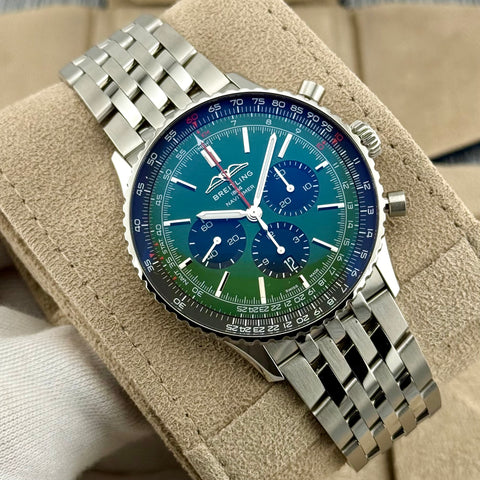 Breitling Navitimer B01 Chronograph 46 Ref. AB0137241L1A1 | Full-Set 04/2022 | Green Dial | Breitling Garantie 04/2027