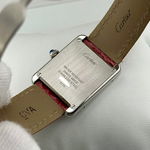 Cartier Tank Solo Ref. 3170 | Full-Set 2017 | | 31x24mm | Pink Dial | Quartz | Ladies | Rare