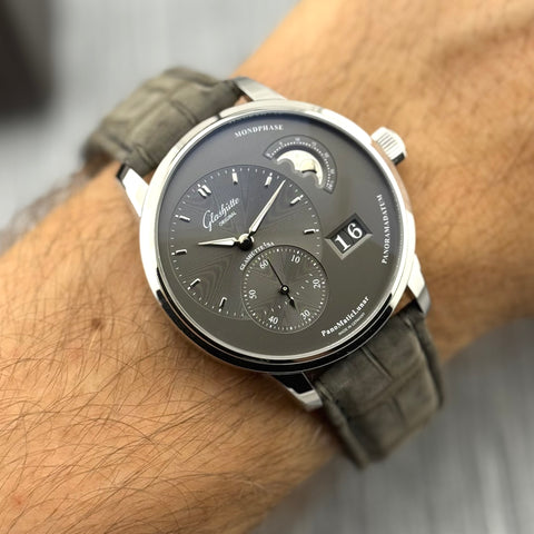 Glashütte Original PanoMaticLunar 40 mm Ref. 1-90-02-43-32-62 | Full-Set 04/2025 | Garantie 04/2027 | Unworn | 40mm | Grey | Top
