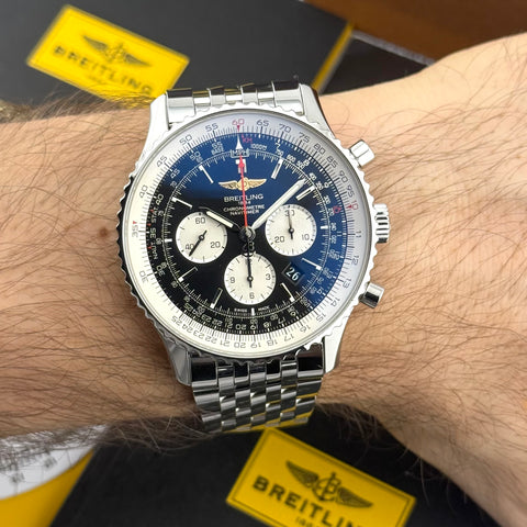 Breitling Navitimer 1 01 Chronograph Ref. AB012721/BD09 | Full-Set 10/2016 | Serviced 12/2025 | Black Dial | 46mm | Top