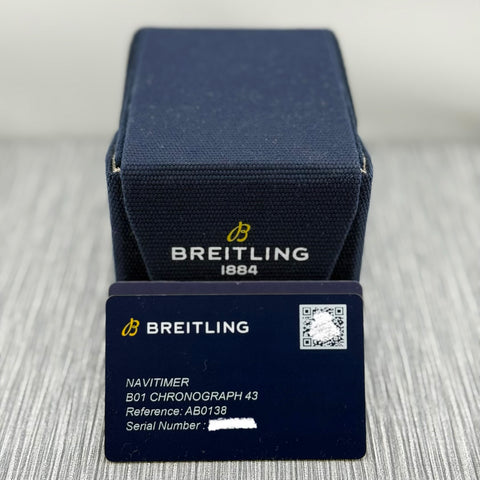 Breitling Navitimer B01 Chronograph 43 Ref. AB0138241C1A1 | Full-Set 02/2025 | Garantie 02/2033 | Eisblau | AB0138 | Like New