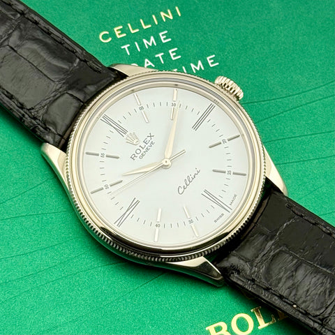 Rolex Cellini Time Ref. 50509 | Full-Set 2015 | Serviced 09/2025 | 18K Weissgold | 39mm | Rare