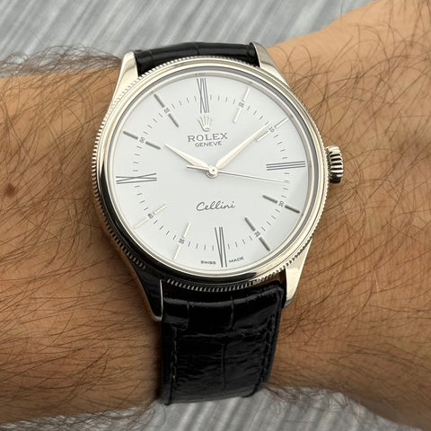 Rolex Cellini Time Ref. 50509 | Full-Set 2015 | Serviced 09/2025 | 18K Weissgold | 39mm | Rare