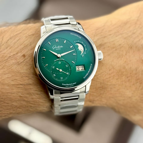 Glashütte Original PanoMaticLunar Ref. 1-90-02-13-32-70 | Full-Set 10/2024 | Ungetragen | Unworn | 40mm | Green Dial | Top