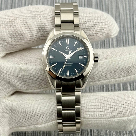 Omega Seamaster Aqua Terra Ref. 2577.80 | Full-Set 2008 | Quartz | 29mm | Blue Dial | Ladies