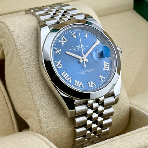 Rolex Datejust 41 Ref. 126300 | Full-Set 2021 | LC100 | Blue Dial | Jubilee | Römisch | 41mm | Top | VIP